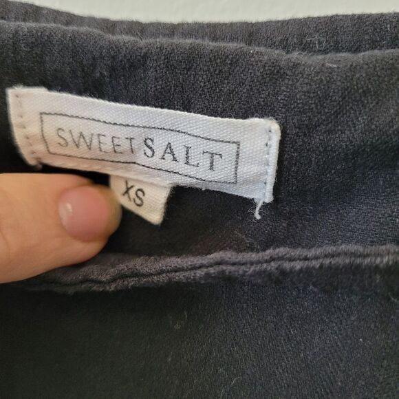 Sweet Salt Black Cotton Overalls Jumpsuit Muslin Lightweight Oversized Casual XS - Picture 8 of 9